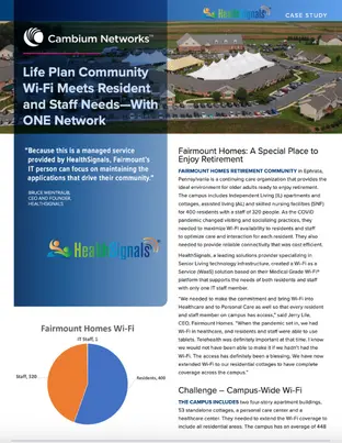 HealthSignals Case Study - Fairmount Homes